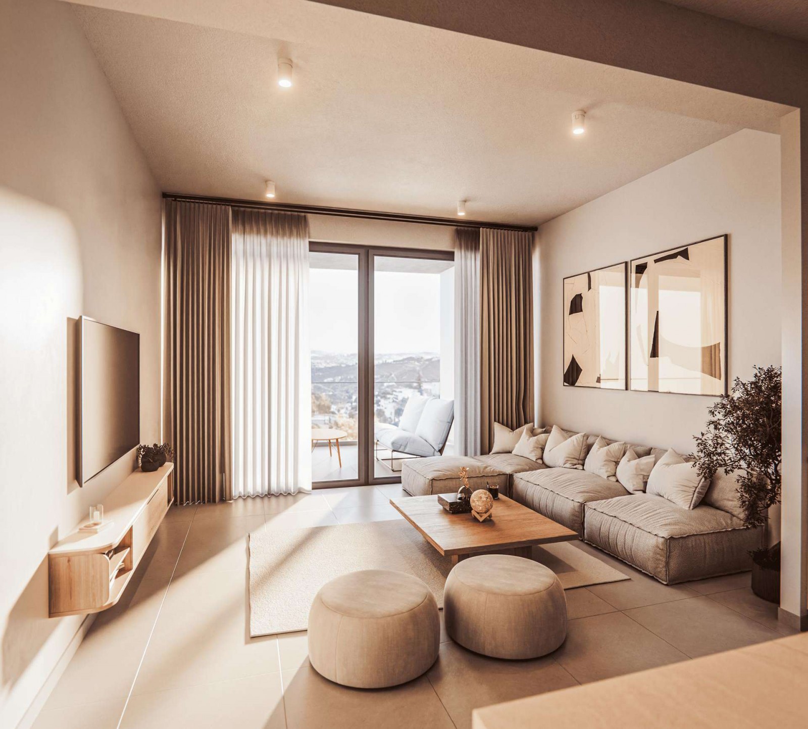 3-Bed Sea View Apartment In Agios Athanasios – Sol Heights