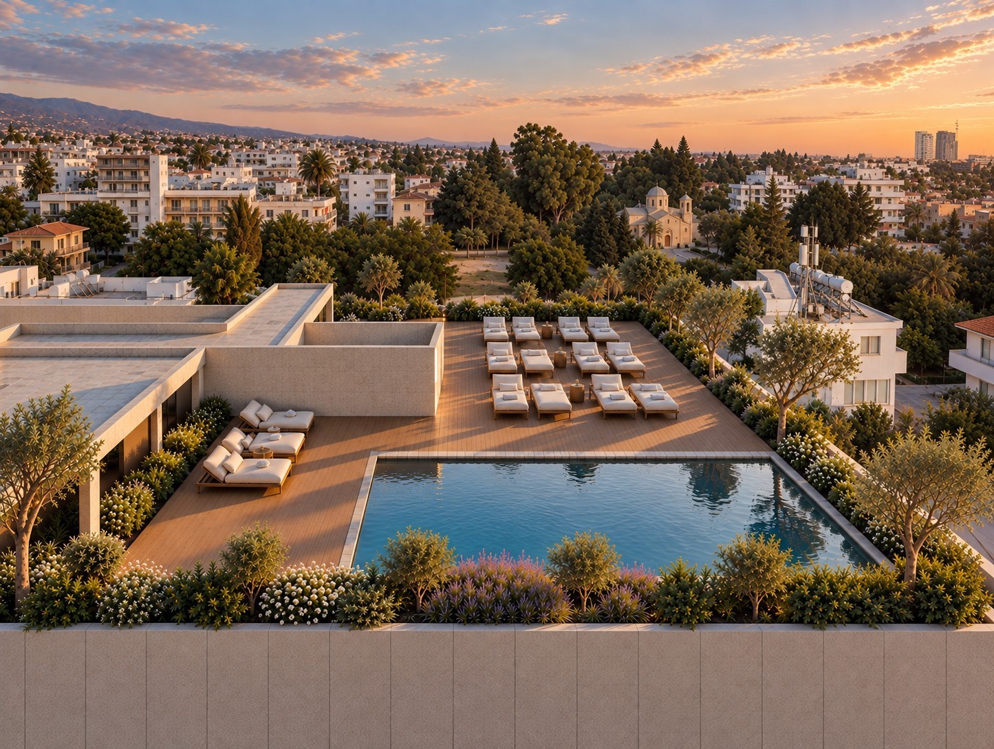 New 2-Bedroom Apartment With Rooftop Pool For Sale In Kato Paphos, Paphos