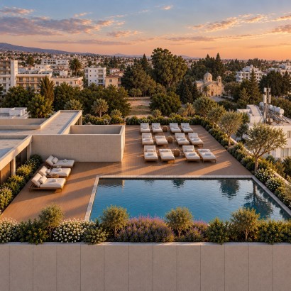 New 2-Bedroom Apartment with Rooftop Pool for Sale in Kato Paphos, Paphos